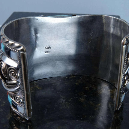 8.5" S Ray Gold on Sterling Cobblestone Cuff Bracelet - Estate Fresh Austin