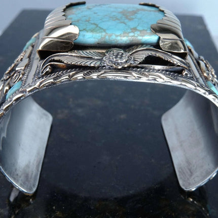 8.5" S Ray Gold on Sterling Cobblestone Cuff Bracelet - Estate Fresh Austin