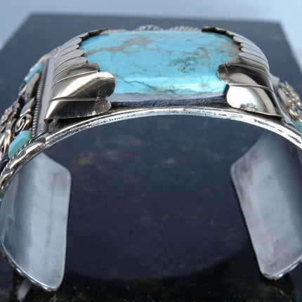 8.5" S Ray Gold on Sterling Cobblestone Cuff Bracelet - Estate Fresh Austin