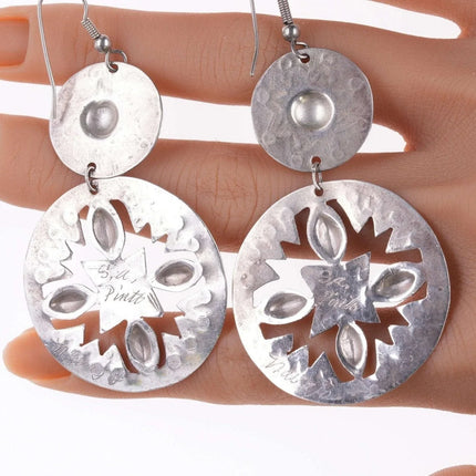 S.A. Pinto Navajo Sterling and turquoise earrings - Estate Fresh Austin