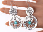 S.A. Pinto Navajo Sterling and turquoise earrings - Estate Fresh Austin