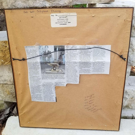 Salvador Dali "Soft Telephone" Etching c.1980's - Estate Fresh Austin