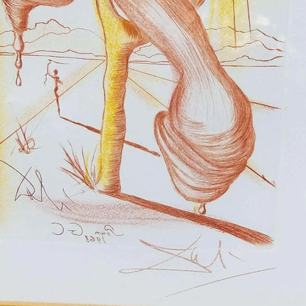 Salvador Dali "Soft Telephone" Etching c.1980's - Estate Fresh Austin