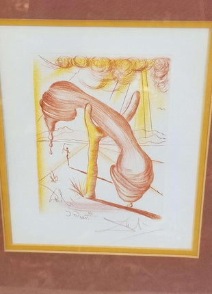 Salvador Dali "Soft Telephone" Etching c.1980's - Estate Fresh Austin