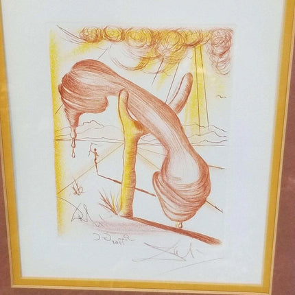 Salvador Dali "Soft Telephone" Etching c.1980's - Estate Fresh Austin