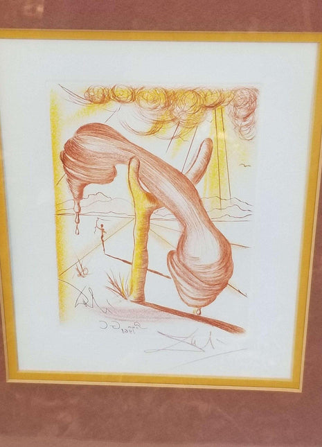 Salvador Dali "Soft Telephone" Etching c.1980's - Estate Fresh Austin