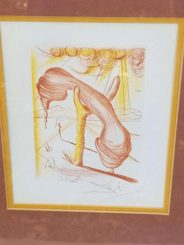 Salvador Dali "Soft Telephone" Etching c.1980's - Estate Fresh Austin