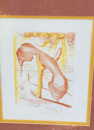 Salvador Dali "Soft Telephone" Etching c.1980's - Estate Fresh Austin