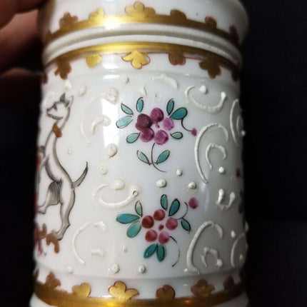 Samson French Sperabo Armorial porcelain Dresser Box hand enameled gilt decorati - Estate Fresh Austin