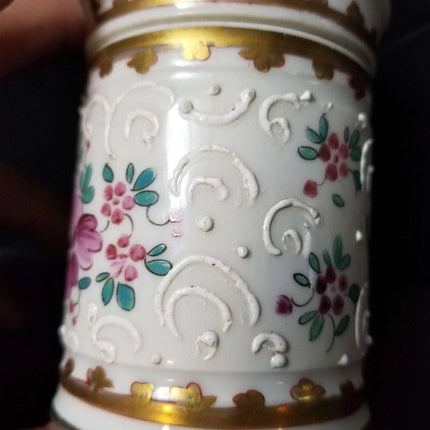 Samson French Sperabo Armorial porcelain Dresser Box hand enameled gilt decorati - Estate Fresh Austin