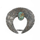 Samuel LaFountain - Diné, Turtle Mountain Chippewa Tufa Cast silver turquoise pendant/bolo - Estate Fresh Austin