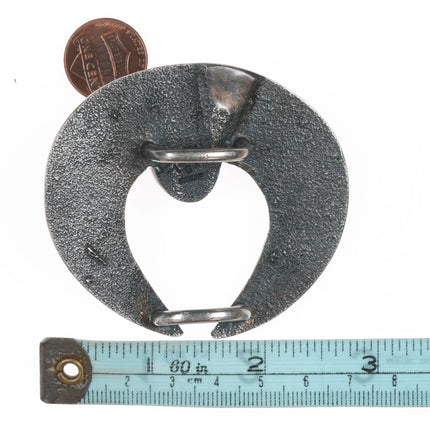 Samuel LaFountain - Diné, Turtle Mountain Chippewa Tufa Cast silver turquoise pendant/bolo - Estate Fresh Austin
