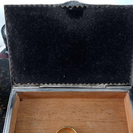 Sandcast Sterling and Turquoise Native American Table Box - Estate Fresh Austin