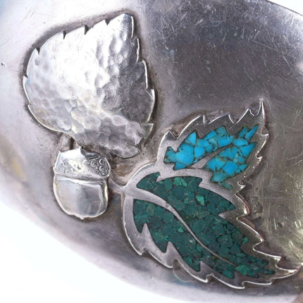 Sandersen Southwestern Modernist Chip in lay sterling belt buckle - Estate Fresh Austin