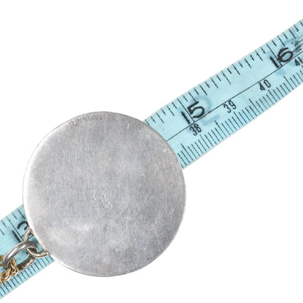 Sergio Bustamante gilt sterling sunface pendant with necklace - Estate Fresh Austin