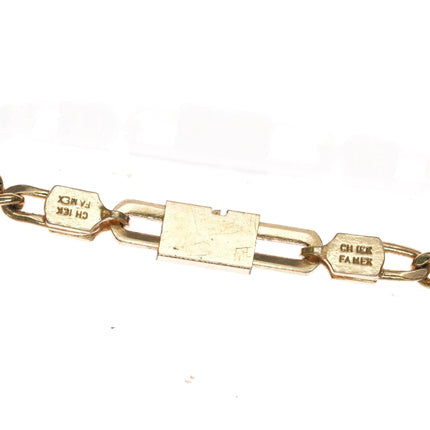 Sergio Bustamante gilt sterling sunface pendant with necklace - Estate Fresh Austin