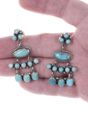 Sheila Tso Navajo Sterling and turquoise earrings - Estate Fresh Austin