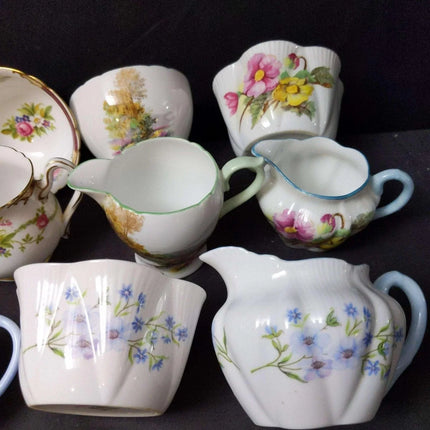 Shelley Creamer and Sugar Collection (12 pcs) - Estate Fresh Austin