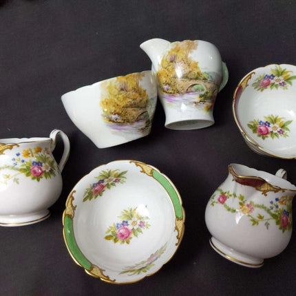 Shelley Creamer and Sugar Collection (12 pcs) - Estate Fresh Austin