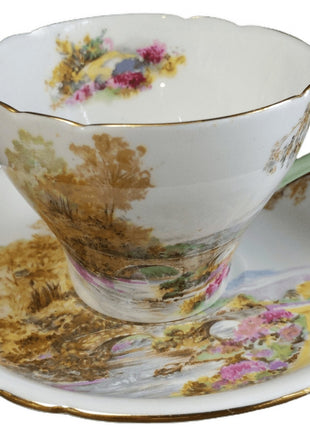 Shelley Heather cup and Saucer Set (multiple available) Gainsborough Shape - Estate Fresh Austin