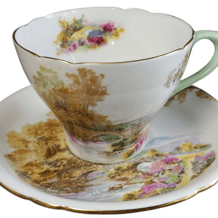 Shelley Heather cup and Saucer Set (multiple available) Gainsborough Shape - Estate Fresh Austin