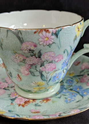 Shelley Melody Chintz Cup and Saucer - Estate Fresh Austin