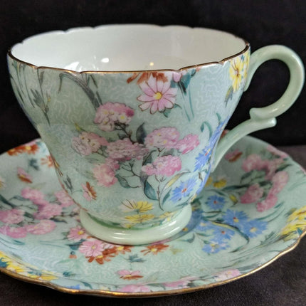 Shelley Melody Chintz Cup and Saucer - Estate Fresh Austin