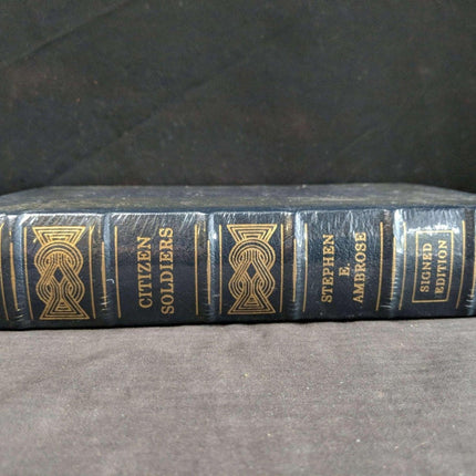 Signed Citizen Soldier Book By Stephen Ambrose Author Sealed First Edition Leath - Estate Fresh Austin