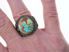 size 10.5 Old Pawn Navajo Silver/turquoise ring - Estate Fresh Austin