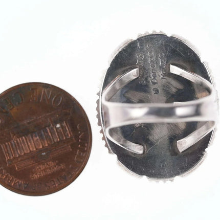 Size 5 Will Denetdale Navajo Sterling and Spiny Oyster ring - Estate Fresh Austin