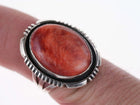 Size 5 Will Denetdale Navajo Sterling and Spiny Oyster ring - Estate Fresh Austin