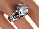 Size 7.5 de'Carol Designs Sterling crystal ring - Estate Fresh Austin