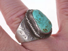 size 9.25 Old Pawn Navajo Silver/turquoise ring - Estate Fresh Austin