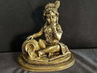 Solid Bronze Krishna the Butter Thief Statute Hindu Figure 6.75 pounds 8