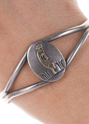 Southwestern 14k/Sterling Kokopelli cuff bracelet - Estate Fresh Austin