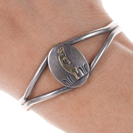 Southwestern 14k/Sterling Kokopelli cuff bracelet - Estate Fresh Austin