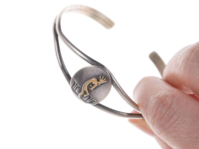 Southwestern 14k/Sterling Kokopelli cuff bracelet - Estate Fresh Austin