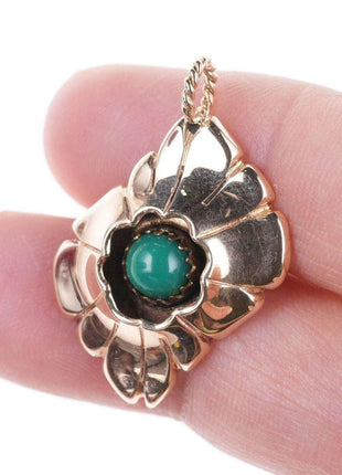 Southwestern 14k/turquoise pendant - Estate Fresh Austin