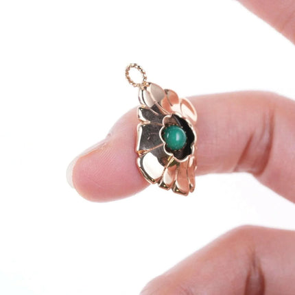 Southwestern 14k/turquoise pendant - Estate Fresh Austin