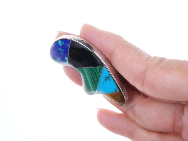 Southwestern Mexican sterling bear pin - Estate Fresh Austin