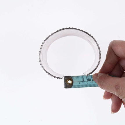 Southwestern Modernist Sterling heavy cuff bracelet - Estate Fresh Austin