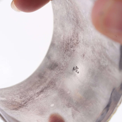 Southwestern Modernist Sterling heavy cuff bracelet - Estate Fresh Austin