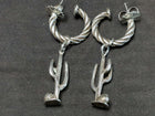 Southwestern Sterling Saguaro Cactus Earrings - Estate Fresh Austin