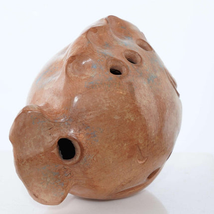 Southwestern Style Signed Puffer Fish Studio Art pottery Blowfish - Estate Fresh Austin