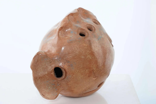 Southwestern Style Signed Puffer Fish Studio Art pottery Blowfish - Estate Fresh Austin