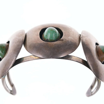 Space Age Modernist Native American Sterling/Turquoise Cuff bracelet - Estate Fresh Austin