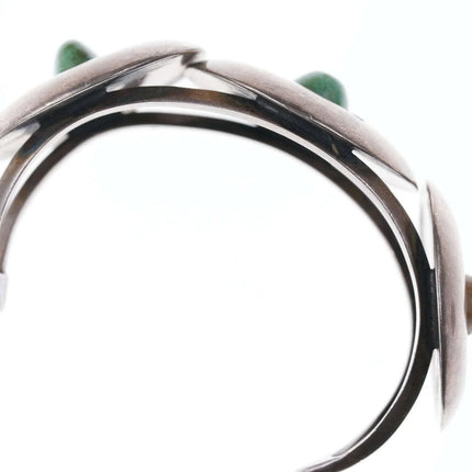 Space Age Modernist Native American Sterling/Turquoise Cuff bracelet - Estate Fresh Austin