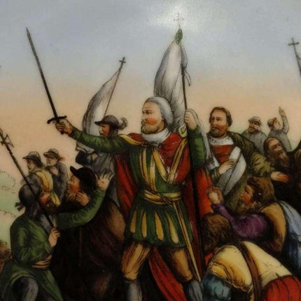 St Augustine, FL Landing of Jean Ponce De Leon L.R. Sch. Bavaria plate c.1900 - Estate Fresh Austin