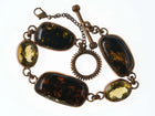 Stephen Dweck Sterling Multi-stone toggle bracelet with antique gold/bronze fini - Estate Fresh Austin