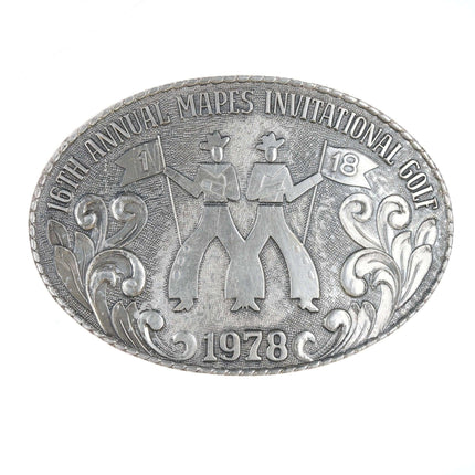 Sterling 1978 Mapes Invitational Golf Tournament belt buckle - Estate Fresh Austin